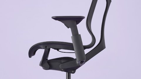 Close-up of the Cosm Chair's side profile.