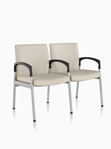 Two-seat Valor Multiple Seating with beige upholstery. Select to go to the Valor Multiple Seating product page.